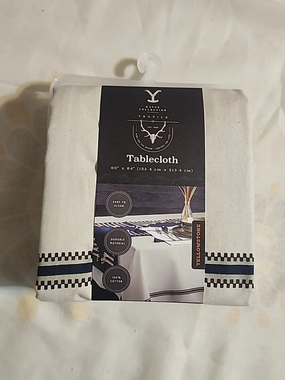 Yellowstone Kayce Collection Textile Tablecloth 60